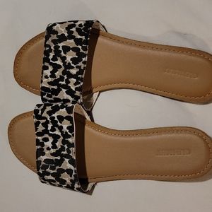 Leopard print sandals